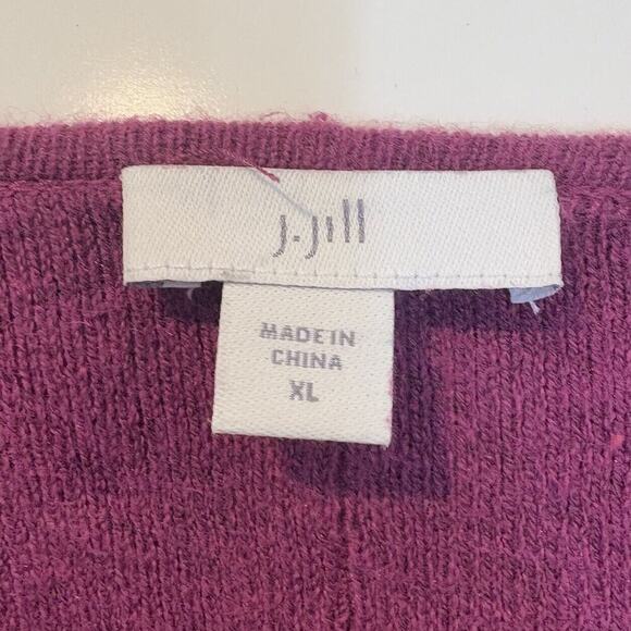J Jill Purple V-Neck Sweater‎ Womens Size XL (1186) - Picture 3 of 5